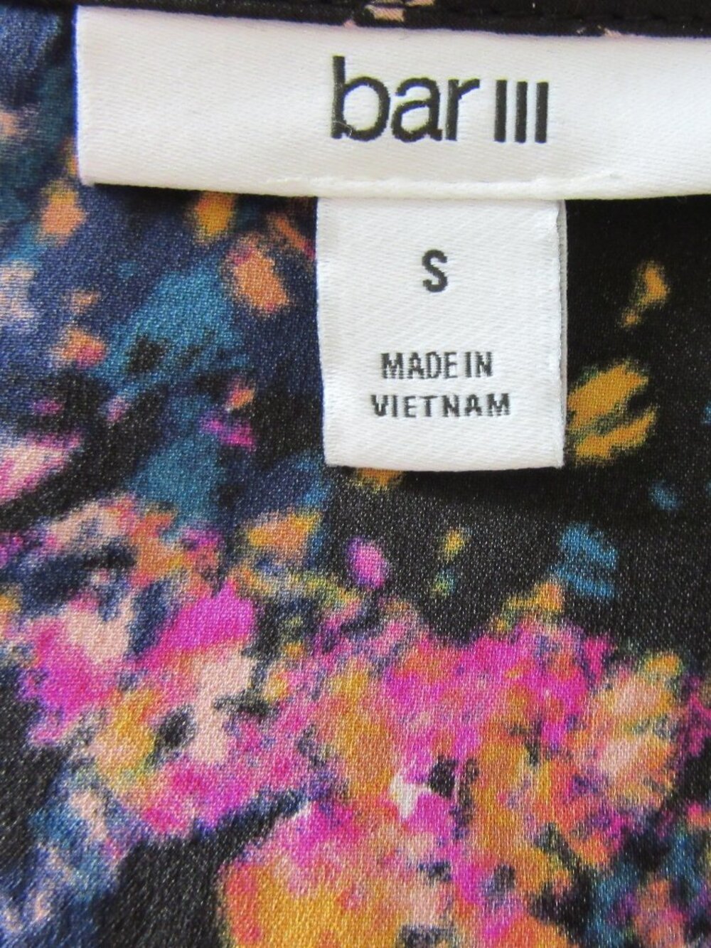 Bar III Multicolor S Bodysuit Long Sleeve Blouse New - Picture 3 of 4